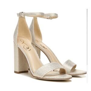 NEW Sam Edelman Yaro Ankle Strap Sandal Gold Metallic Size 6.5 MSRP $100